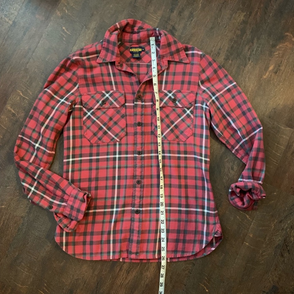 🔥HOST PICK🔥 VNTG Rare! Rugby Ralph Lauren pyrex vision flannel - Picture 5 of 7